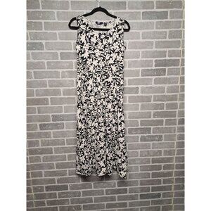 Lands End Womens Sleeveless Floral Maxi Dress Beach Summer Dress Size Small‎